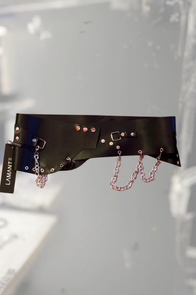 Lamante Zincirli Tasarım Kemer- Siyah