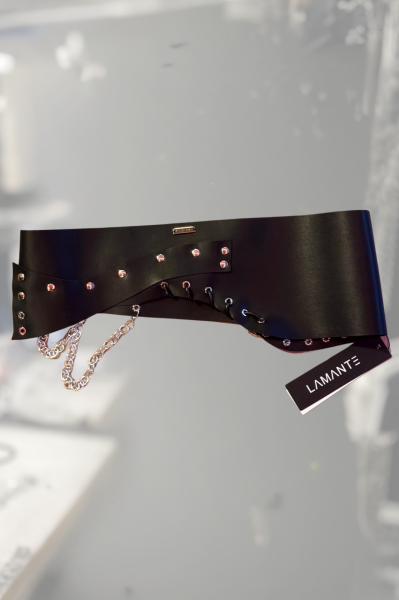 Lamante Zincirli Tasarım Kemer- Siyah