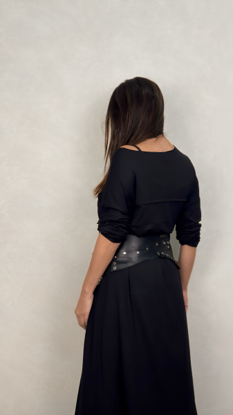 Lamante Zincirli Tasarım Kemer- Siyah