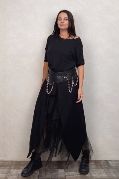 Lamante Zincirli Tasarım Kemer- Siyah