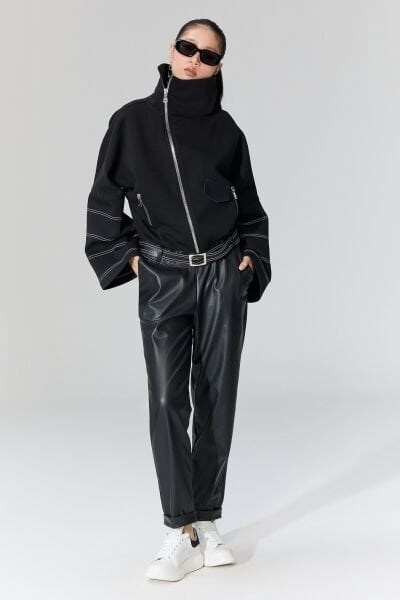 Lamante Hope Deri Pantolon - Siyah