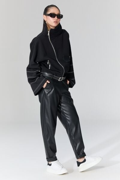 Lamante Hope Deri Pantolon - Siyah