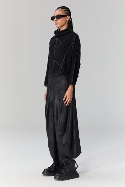 Lamante Teos Kahve Biyeli Bluz - Siyah