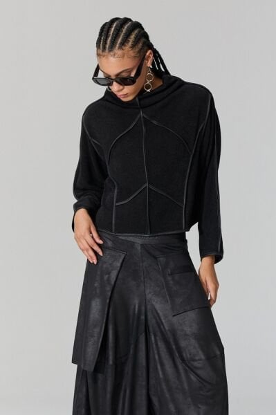 Lamante Teos Kahve Biyeli Bluz - Siyah