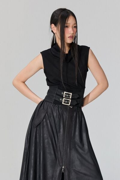 Lamante Cesar Kemer Detaylı Bluz - Siyah