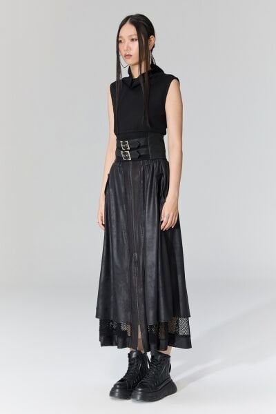 Lamante Cesar Kemer Detaylı Bluz - Siyah