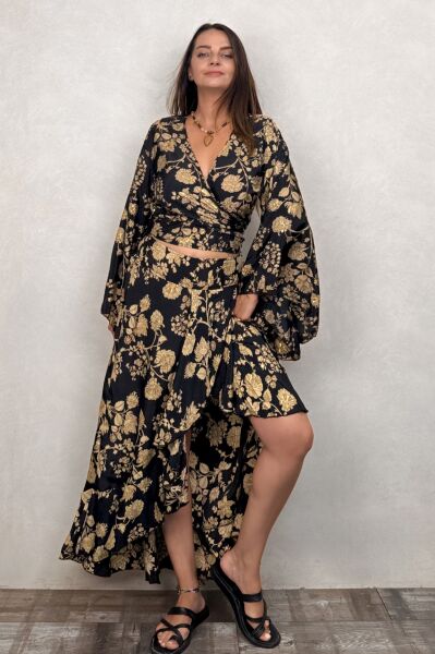 Ares Bolero Etek Takım - Siyah Gold