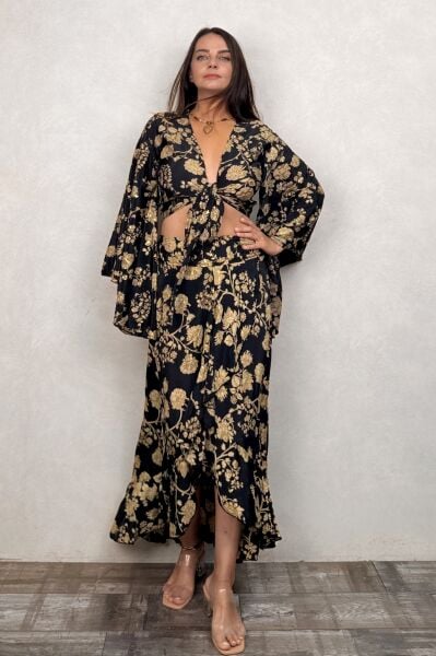 Ares Bolero Etek Takım - Siyah Gold