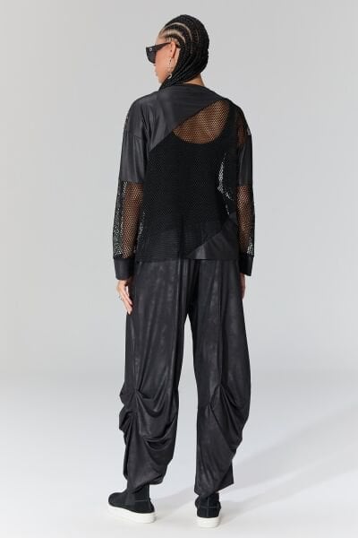 Lamante West Deri Pantolon - Siyah