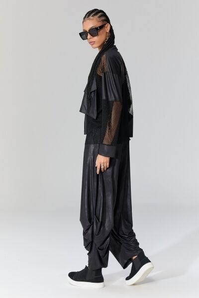 Lamante West Deri Pantolon - Siyah