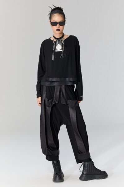 Lamante Fargo Şalvar Pantolon - Siyah