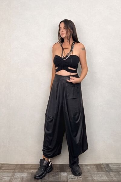 Lamante Teos Şalvar Pantolon - Siyah