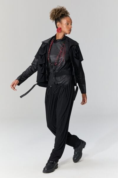 Lamante Slash Pantolon - Siyah