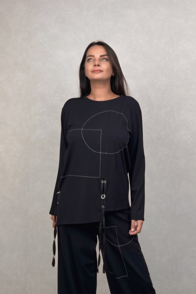 Lamante Punch Bluz - Siyah