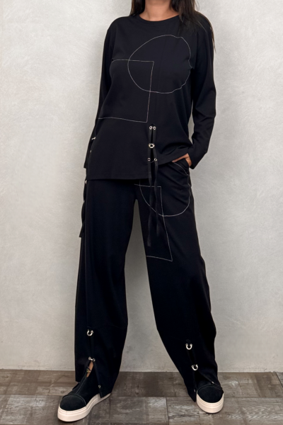 Lamante Punch Bluz - Siyah