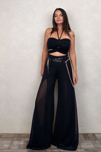 Lamante Libra Tül Pantolon - Siyah