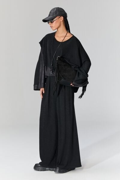 Lamante Pia Triko Pantolon - Siyah