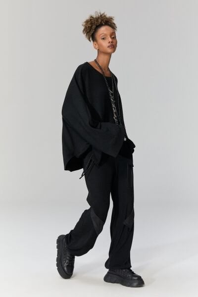 Lamante Riga Triko Pantolon - Siyah