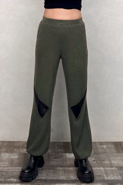 Lamante Riga Triko Pantolon - Haki Yeşil