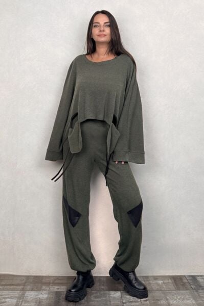 Lamante Riga Triko Bluz - Haki Yeşil