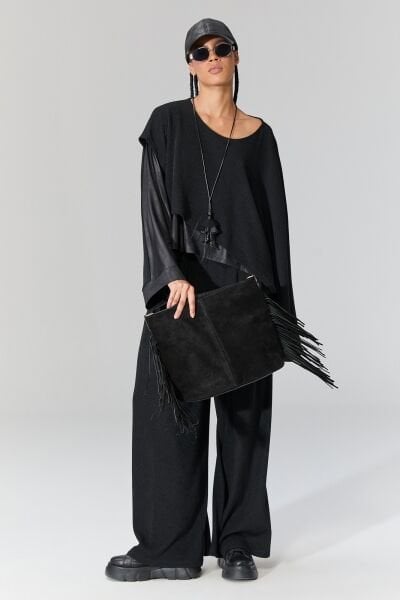 Lamante Pia Kolyeli Bluz - Siyah