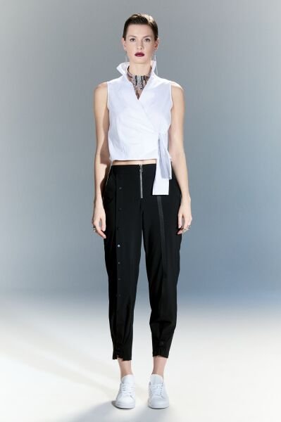 Lamante Bağlamalı Gömlek Bluz - Beyaz