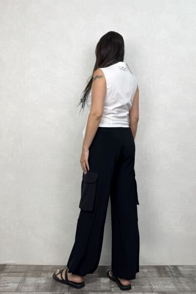 Lamante Bağlamalı Gömlek Bluz - Beyaz