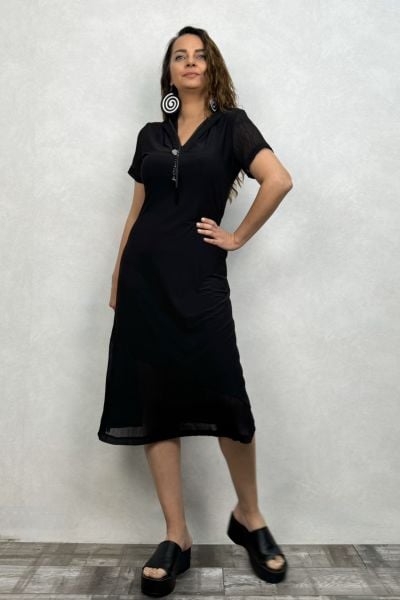 Lamante Lena Tasarım Elbise - Siyah