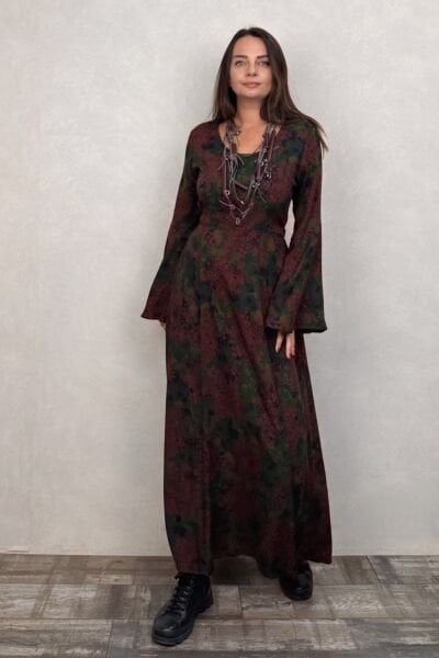 Belden Bağlamalı İspanyol Elbise - Nefti