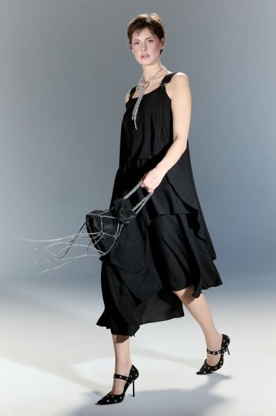 Lamante Bianca Asimetrik Bluz - Siyah