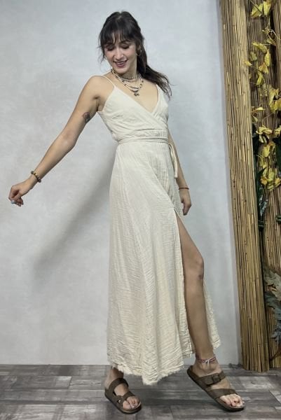 Adonis Müslin Elbise Beige  - Bej