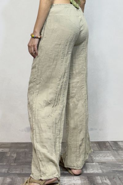 Merida Müslin Pantolon  - Bej