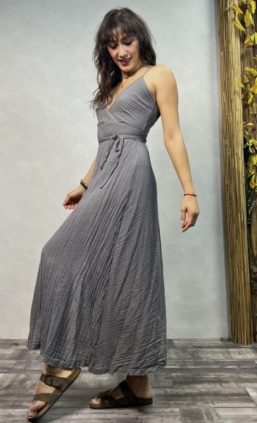 Adonis Müslin Elbise Dark Grey  - Antrasit