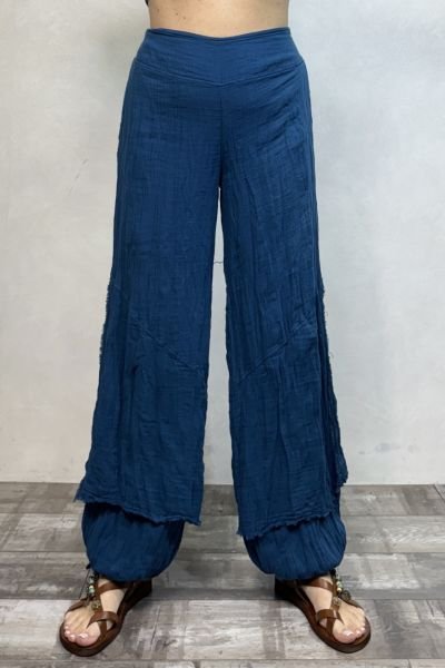 Mia Müslin Pantolon  - Petrol