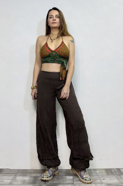 Mia Müslin Pantolon  - Acı Kahve