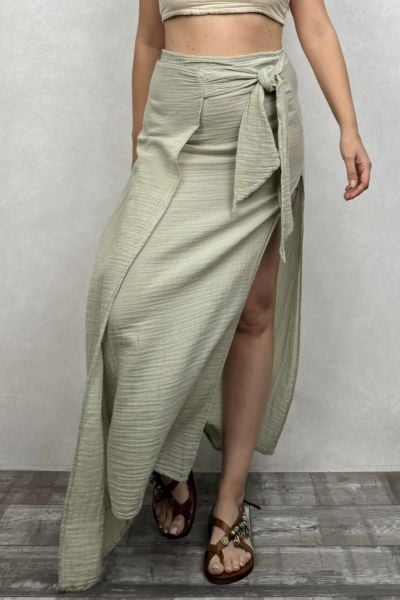 Olinda Müslin Etek Sea Green - Su Yeşili