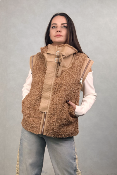 Lamante Pecora Yelek - Taba