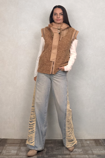 Lamante Pecora Yelek - Taba