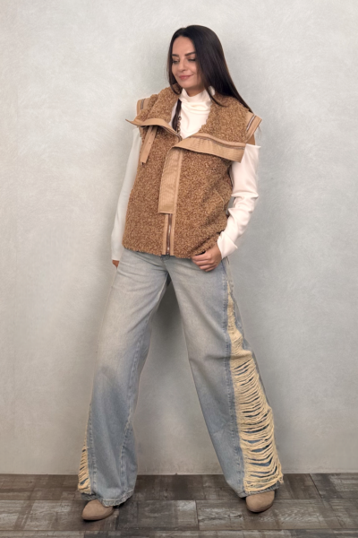 Lamante Pecora Yelek - Taba