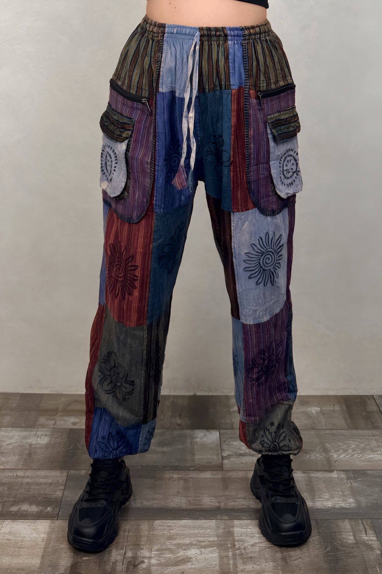 Nepal Patch Kargo Pantolon - Mavi