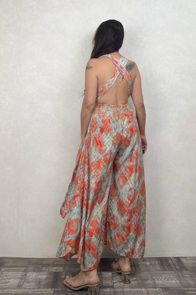 Trieste İpek Tulum - Silver Orange