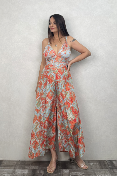 Trieste İpek Tulum - Silver Orange