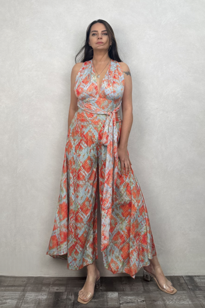 Trieste İpek Tulum - Silver Orange