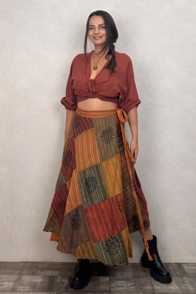 Nepal Patch Anvelop Etek - Turuncu