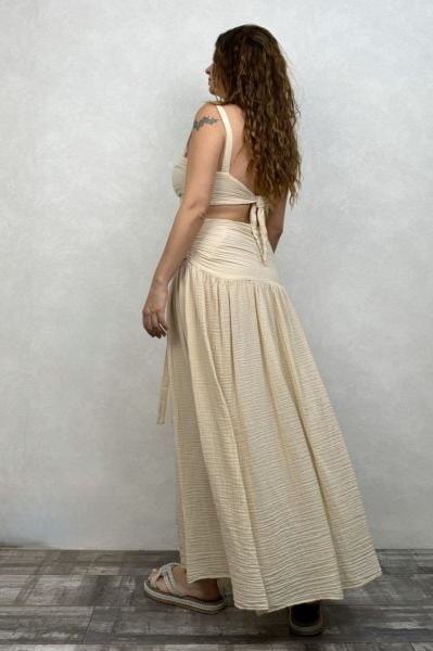 Mezula Drape Müslin Takım - Bej