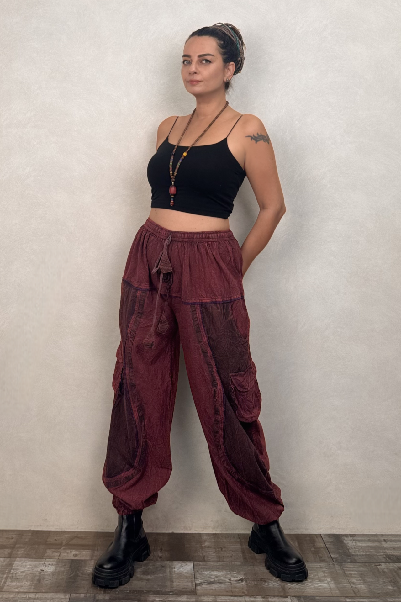 Nepal Bonnie Kargo Pantolon - Vişne Çürüğü