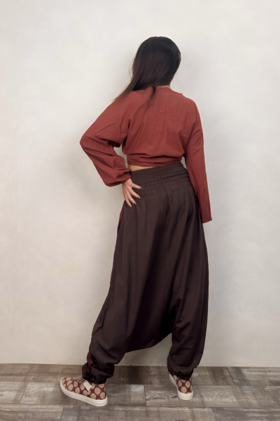 Nepal Clown Şalvar - Kahve Kiremit