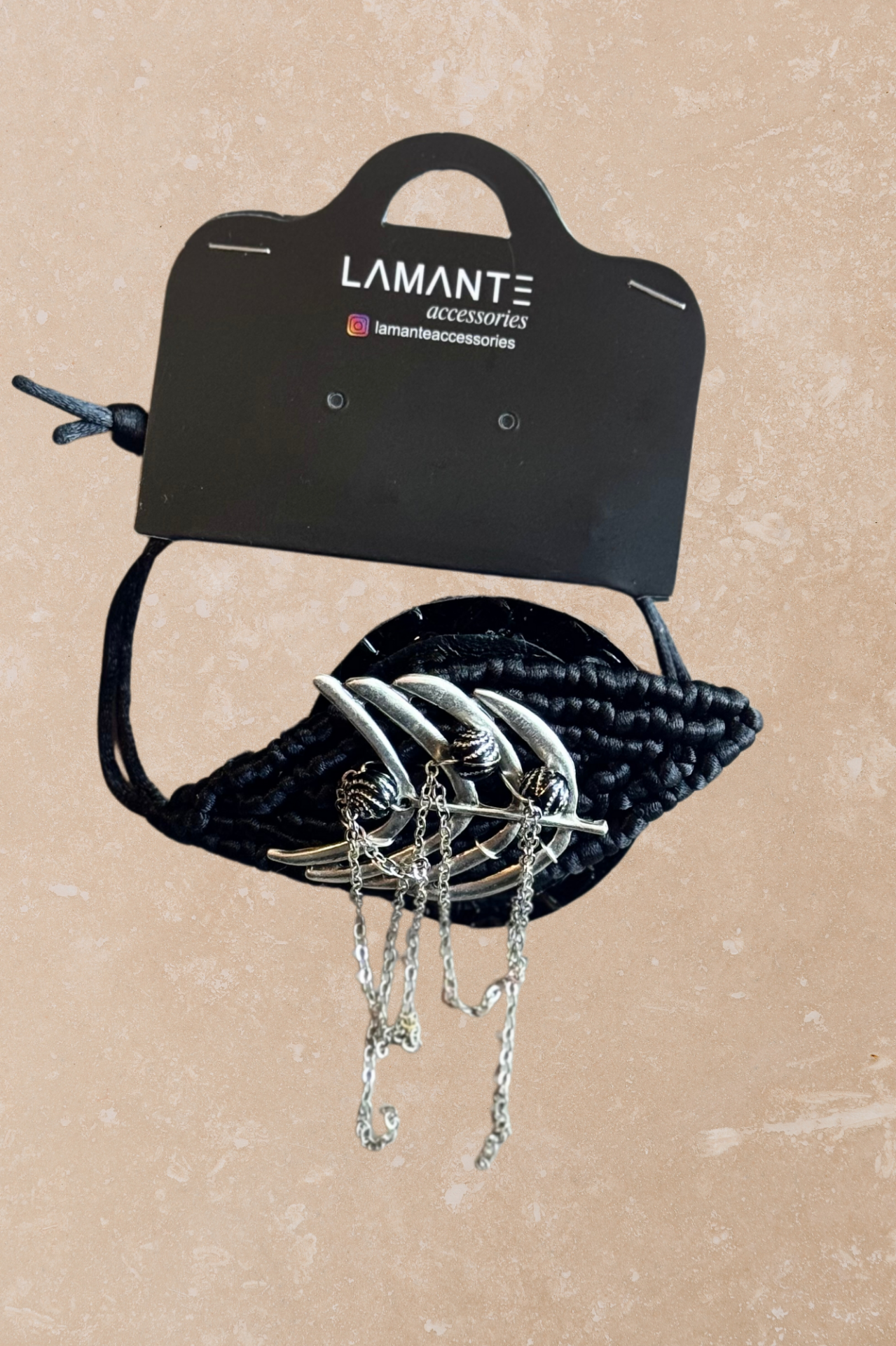 Lamante Makreme Rose Bileklik - Siyah