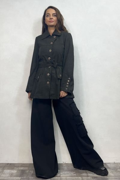 Vintage Hand Made Kışlık Ceket - Haki