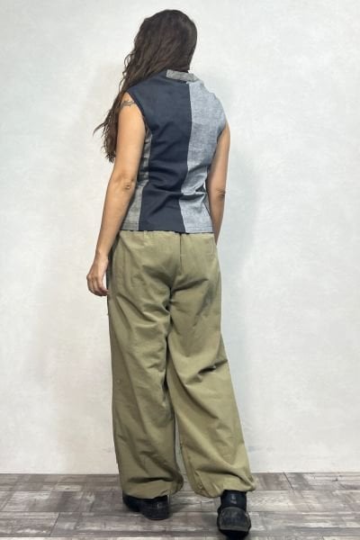 Mia Parçalı Pantolon - Haki